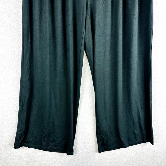 New J. Jill Womans 2X Wide Leg Pleated Pants Black Wearever Collection Pull On - Picture 3 of 9